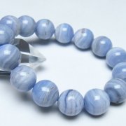 ブルーレースアゲートブレスレット 14mm [t58-7247]