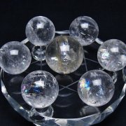 七星陣 【財運・金運・事業運up❗️】レインボー☆タイチンルチル 丸玉 A702 金運up‼️虹入り✡️ルチルクォーツの丸玉 七星陣 【財運・金運