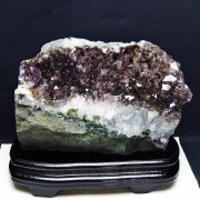 特大ハートアメジストクラスター❤ブラジル産❤タイチンルチルクォーツ入り 11.1Kg アメジスト 紫水晶 笑口丸玉 Amethyst ブラジル産 ルチル