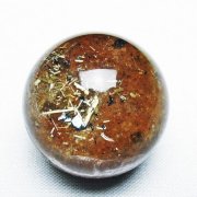 ゴールドタイチンルチル入り水晶丸玉 28mm [T637-4624]
