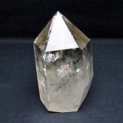 虹入りライトニング水晶ガーデン水晶六角柱 [t705-7648]
