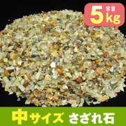 5Kg 金針ルチル水晶さざれサイズ：中[T716-8]