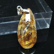 ゴールドタイチンルチルペンダント [t741-2258]