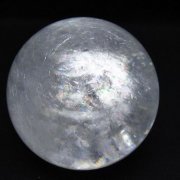 虹入りカルサイトファントム丸玉 78mm [t758-2307]