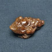 ゴールドタイチンルチル 金蟾 置物[T801-509]