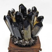 黒水晶 ブラッククォーツ クラスター [t802-6539]