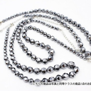 高純度激安 テラヘルツネックレス 20面スターカット ミックスビーズタイプ12mm～6mm 《rv》    [T822-11]