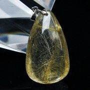 金針ルチル水晶ペンダント[T86-7131]