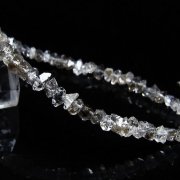 スティブナイト（輝安鉱）入り | ハーキマーダイヤモンド水晶ブレスレット[T99-5842]