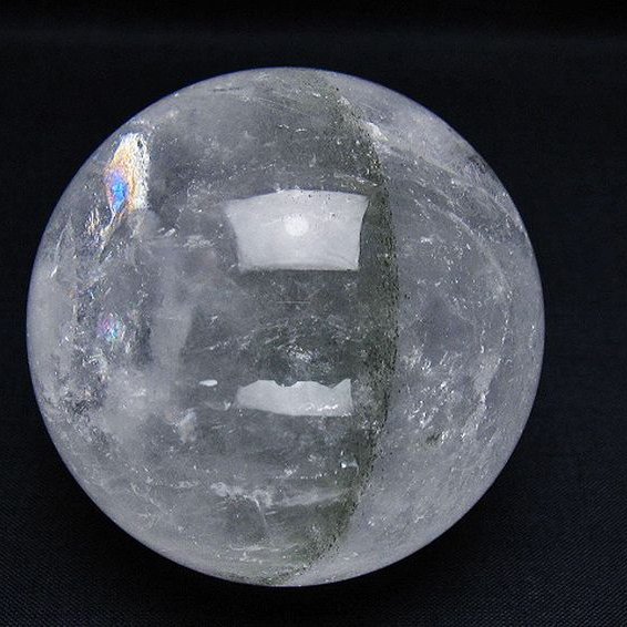 グリーンファントム水晶丸玉 69mm [T100-4665]