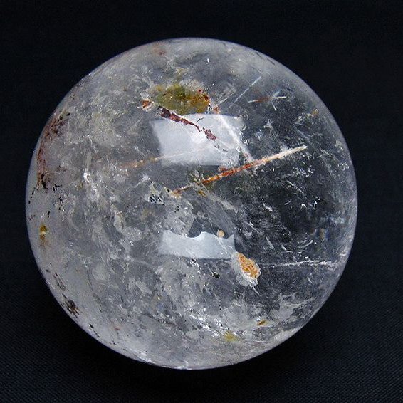 ガーデン水晶トルマリンルチル丸玉 57mm [t100-4681]