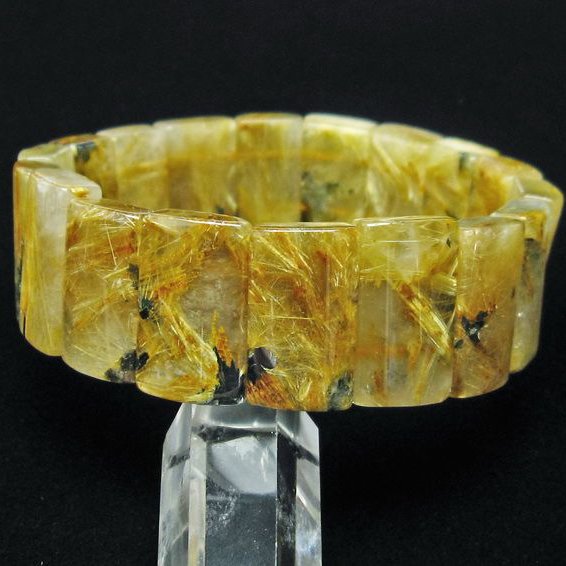 ゴールドタイチンルチルバングル[T107-3620]