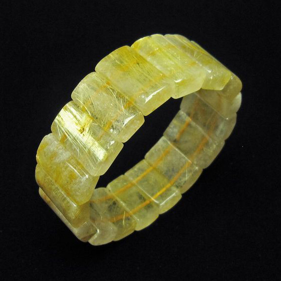 ゴールドタイチンルチルバングル[T107-3633]