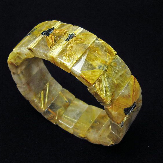 ゴールドタイチンルチルバングル[T107-3734]