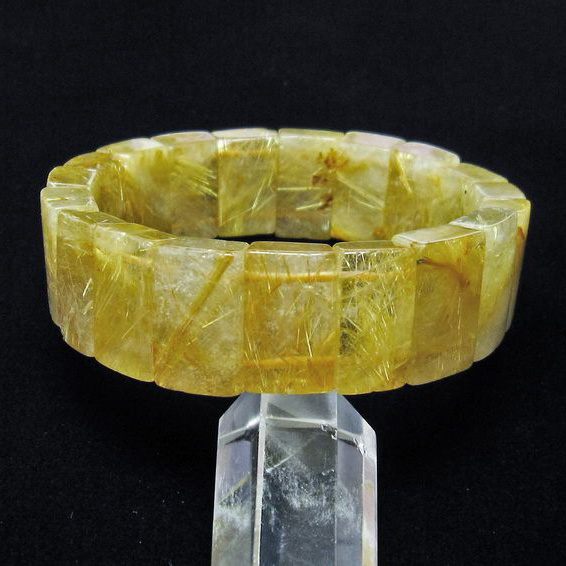 ゴールドタイチンルチルバングル[T107-3760]