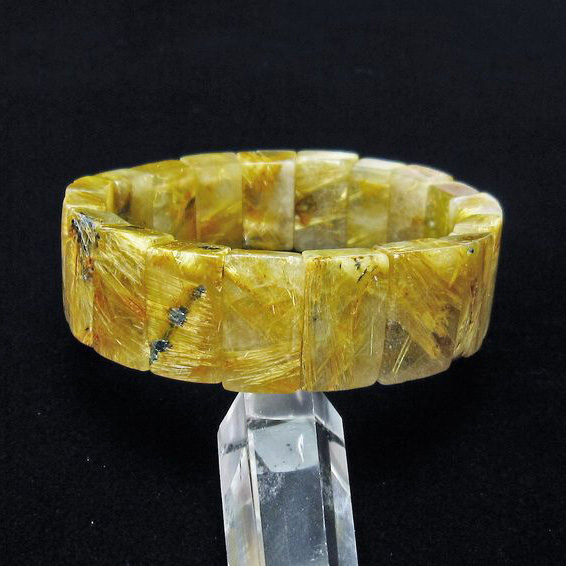 ゴールドタイチンルチルバングル[T107-3794]