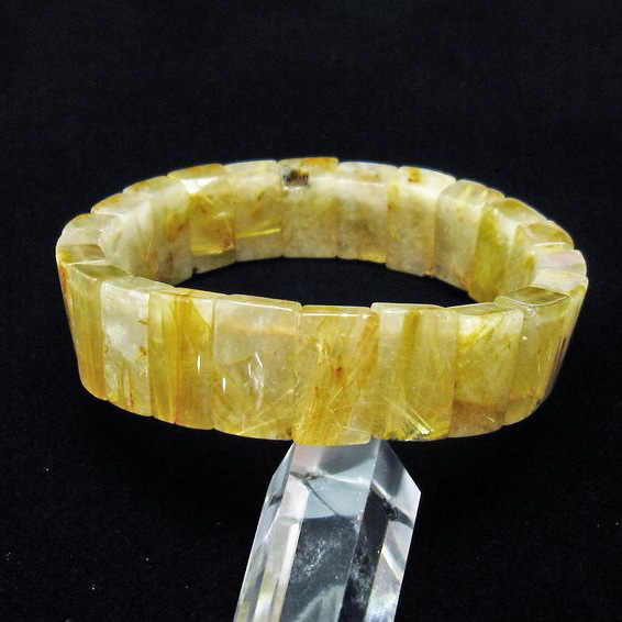 ゴールドタイチンルチルバングル[T107-3802]