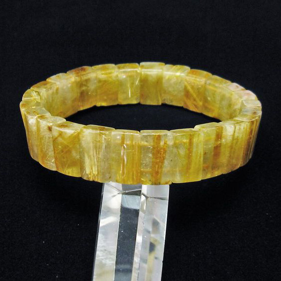 ゴールドタイチンルチルバングル[T107-3822]