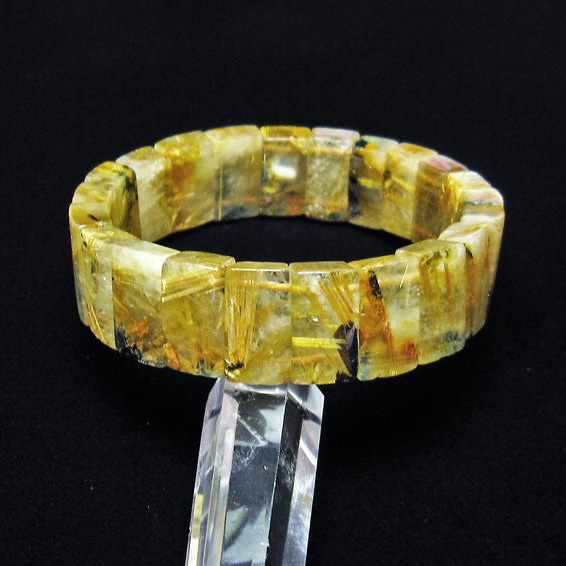 ゴールドタイチンルチルバングル[T107-3841]