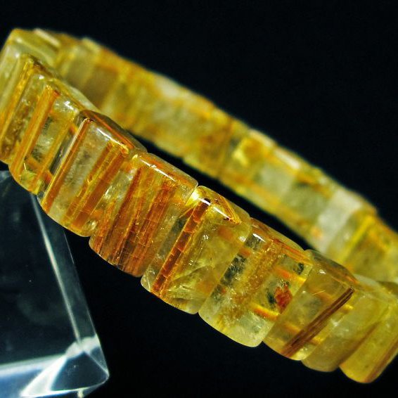 ゴールドタイチンルチルバングル[T107-4076]