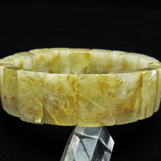 ゴールドタイチンルチルバングル[T107-4131]