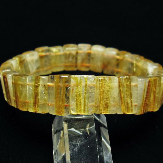 ゴールドタイチンルチルバングル[T107-4158]