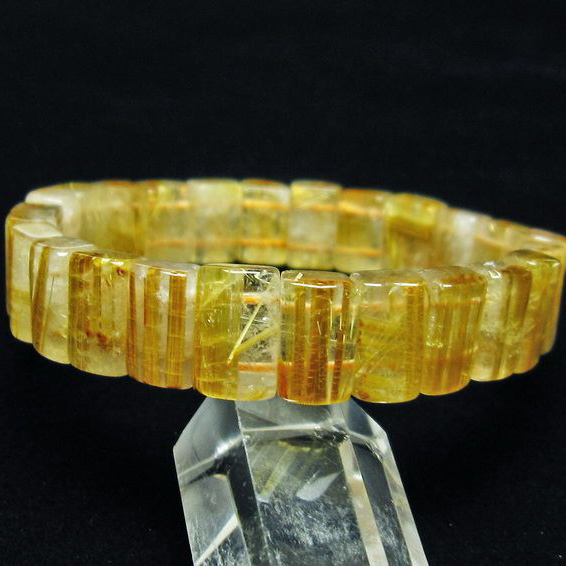 ゴールドタイチンルチルバングル[T107-4173]