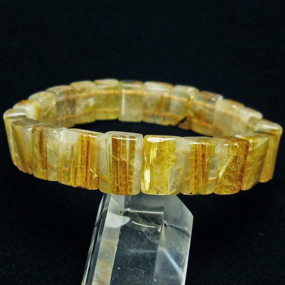 ゴールドタイチンルチルバングル[T107-4181]