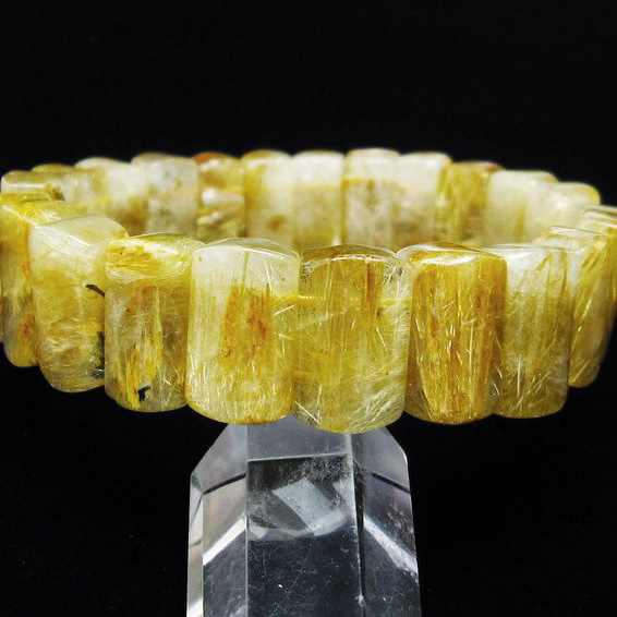 ゴールドタイチンルチルバングル[T107-4208]