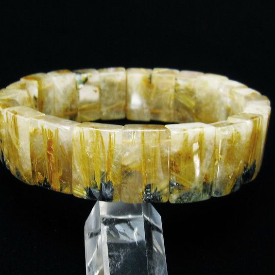 ゴールドタイチンルチルバングル[T107-4251]