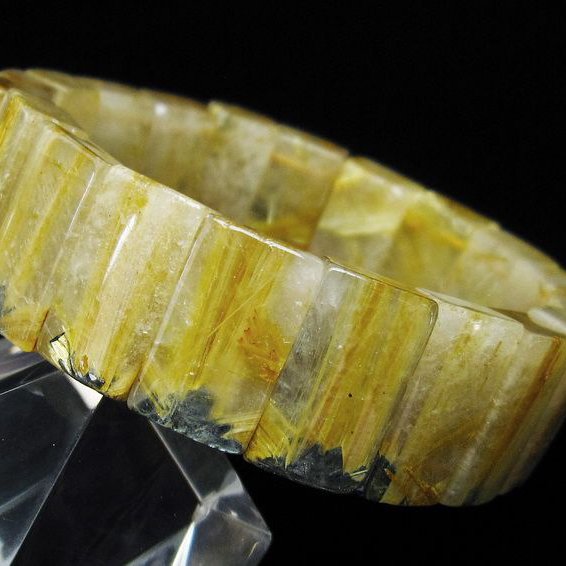 ゴールドタイチンルチルバングル[T107-4280]