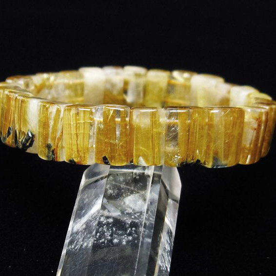 ゴールドタイチンルチルバングル[T107-4300]