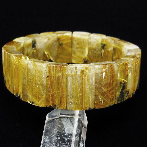 ゴールドタイチンルチルバングル[T107-4310]