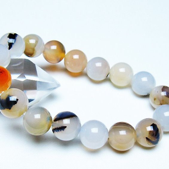 デンドリック アゲート ブレスレット 12mm [T108-6380]