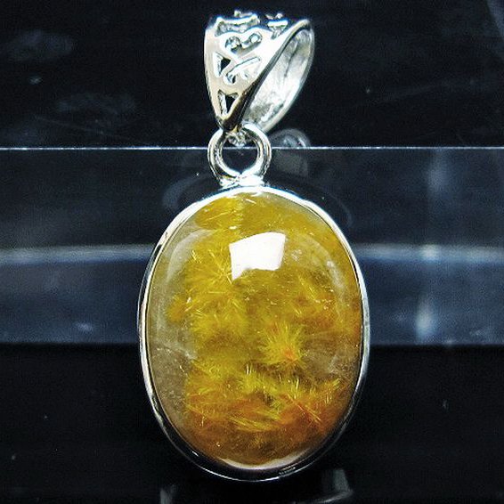 タイチンフラワー水晶ペンダント[T111-5924]