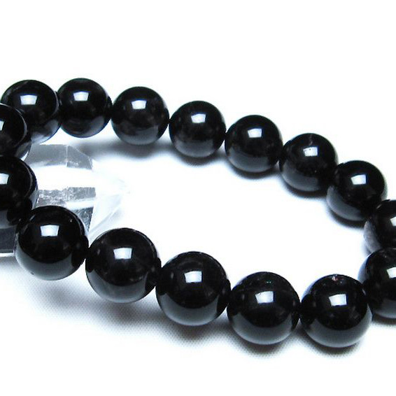 モリオン 純天然 黒水晶 ブレスレット14mm[T112-5272]