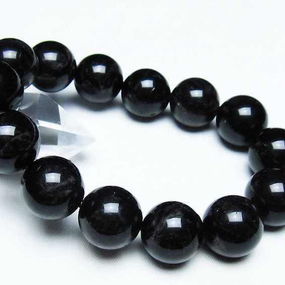 モリオン 純天然 黒水晶 ブレスレット 16mm [T112-7443]