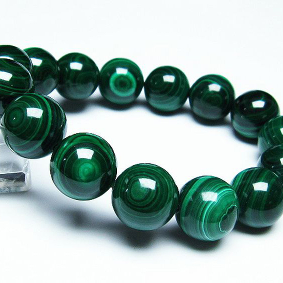 マラカイト天眼 ブレスレット15mm[T115-3867]