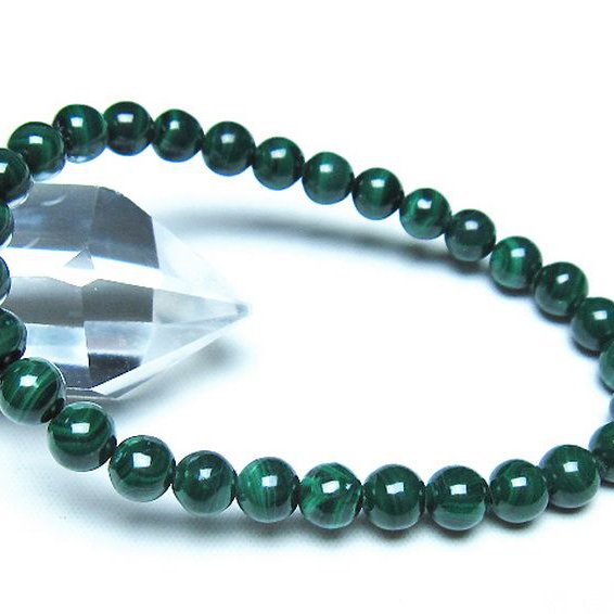 マラカイトブレスレット 6mm [t115-4625]
