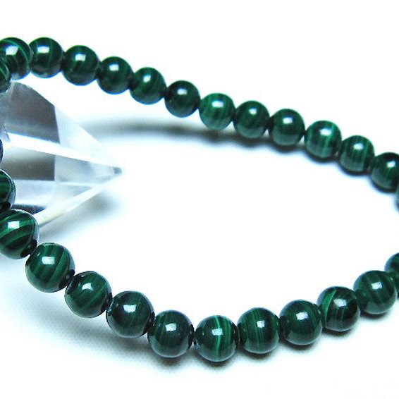 マラカイトブレスレット 6mm [t115-4735]
