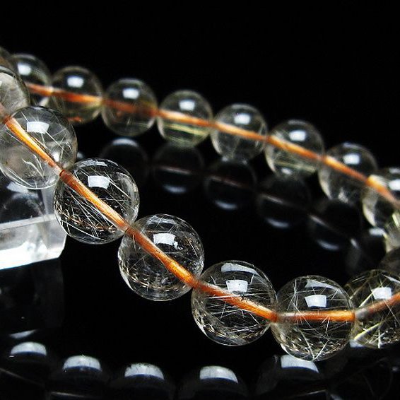 ゴールドタイチンルチルブレスレット 11mm [T116-12434]