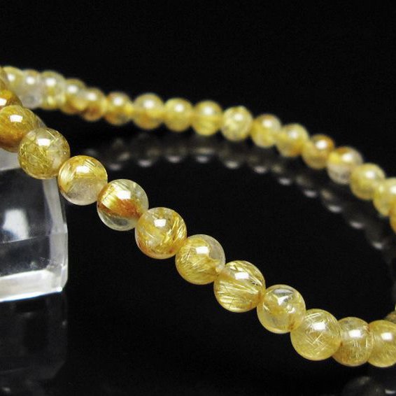 ゴールドタイチンルチルブレスレット 5mm [t116-13102]