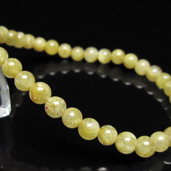 ゴールドタイチンルチルブレスレット 5mm [t116-13105]