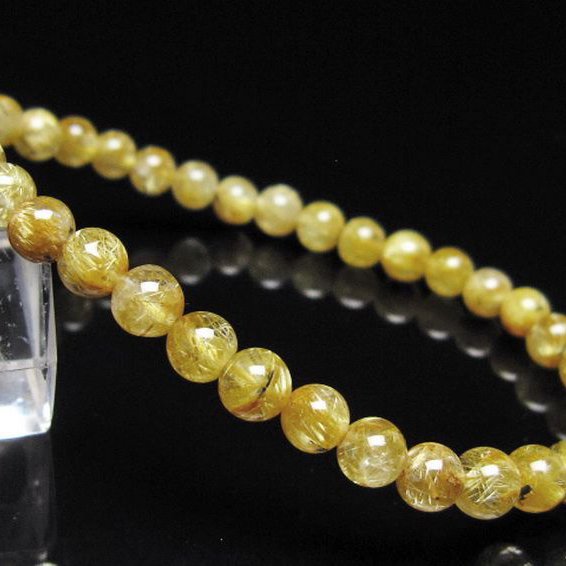 ゴールドタイチンルチルブレスレット 5mm [t116-13177]