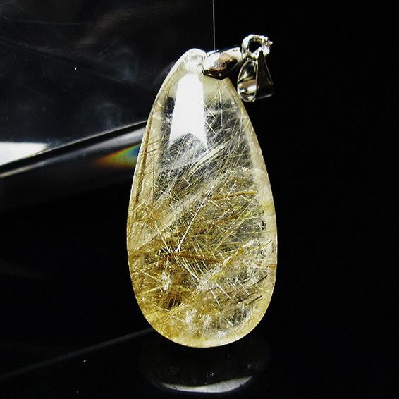 プラチナ入水晶ペンダント[T12-1893]