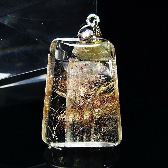 プラチナ入水晶ペンダント[T12-1922]