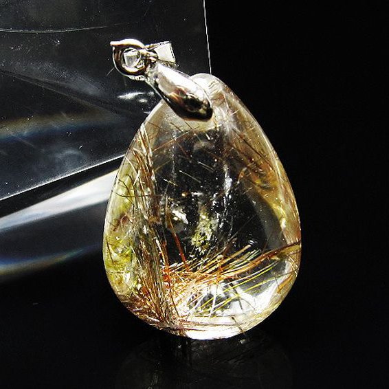 プラチナ入水晶ペンダント[T12-1928]