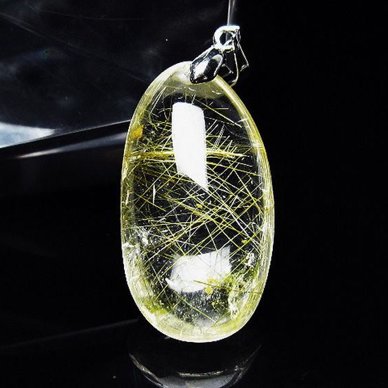 プラチナ入水晶ペンダント[T12-1955]