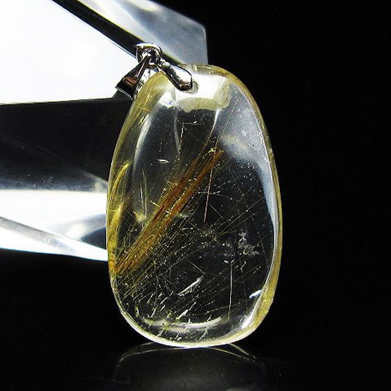 プラチナ入水晶ペンダント[T12-1963]