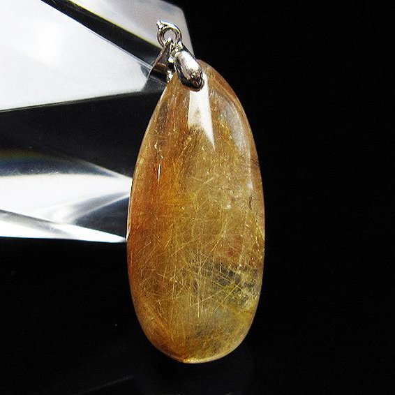 プラチナ入水晶ペンダント[T12-1972]